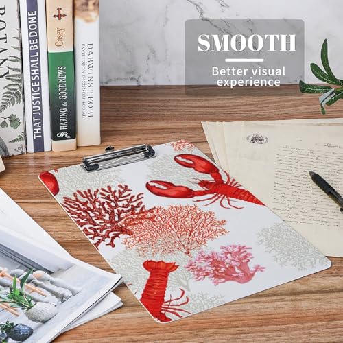 Clipboard pour papier documents homard tropical et support A4 fixe