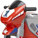 Feber Motofeber 2 Racing Rider, koła biegowe z kaskiem, dla dzieci w wieku od 18 miesięcy do 3 lat, czerwone, Famosa (800008171), duże