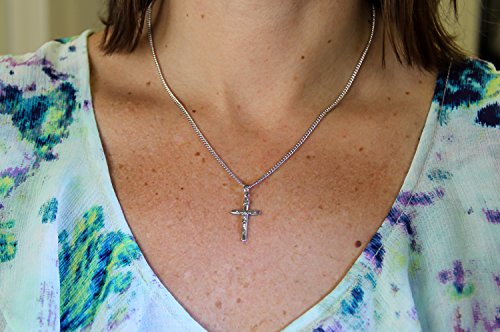 Heartland Women's Sterling Silver Crucifix with Cross on Cross Pendant + USA Made + Chain Choice3