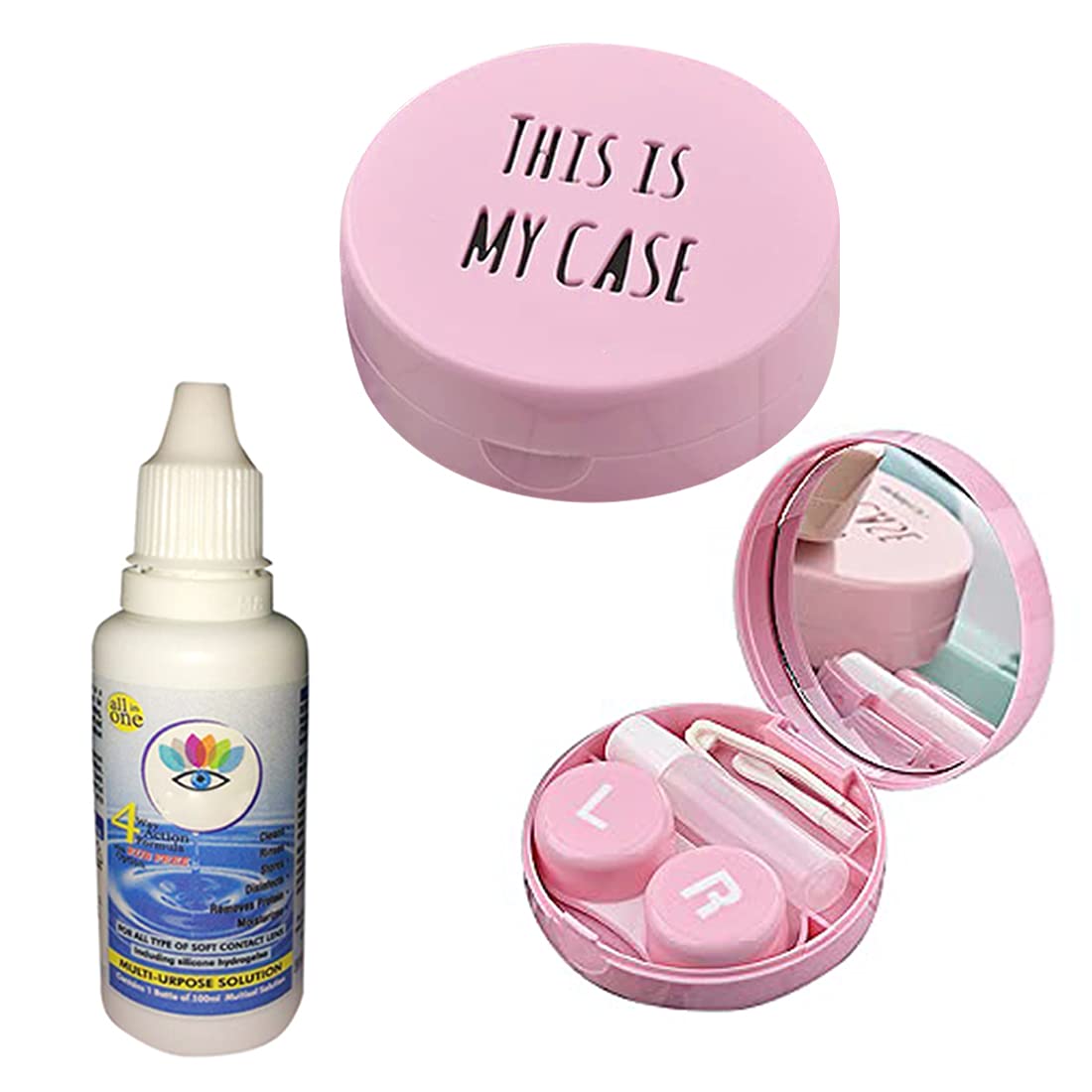 DIAMOND EYE Lens Travel Kit Case Box Container Holder with Mirror Tweezers and Solution Bottle (Random Color) 1 Pcs with Solution (B09F8YBLG6) Amazon Price History, Amazon Price Tracker