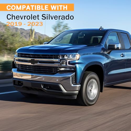 Image of Mud Flaps Mud Guards Replacement for 2019-2026 Chevy Silverado 1500(Excludes ZR2 / LT Trail Boss /Custom Trail Boss) Front Mudflap and Rear Mudguard No Drilling Required 4pc Set