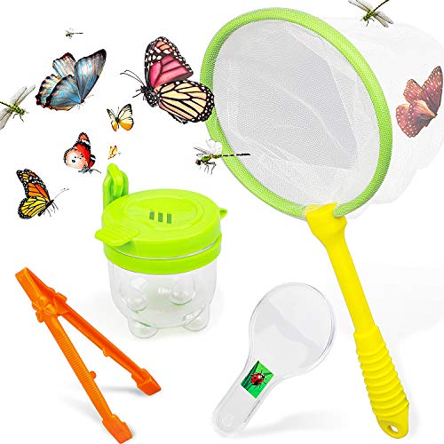 STEAM Life Bug Catcher Kit for Kids, Bug Catching Kit Includes Butterfly Net, Bug Observation Capsule and Magnifying Glass, Bug Collection Kit, Bug Net for Kids, Butterfly Kit for Kids 3 4 5 6 7