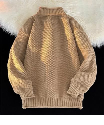 Men's Fisherman Comfortable Warm Sweater Vintage Crewneck Long Sleeve Cable Knit Pullover3