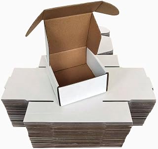 4x4x2 inches pack of 100 shipping boxes,White Corrugated Cardboard Mailer Box for small Business packaging supplies, packing and Wrapping Mailing Present