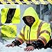 Wuple High Visibility Jacket, Class 3 Waterproof Safety Jacket for Men, Hi Vis Winter Jackets With Cold Weather, Safety Coats for Work Construction Yellow XL