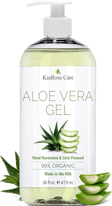 KinRose Care Gel de Aloe Vera, 473 mL, Sem fragrância, Vegano, Fabricado nos EUA