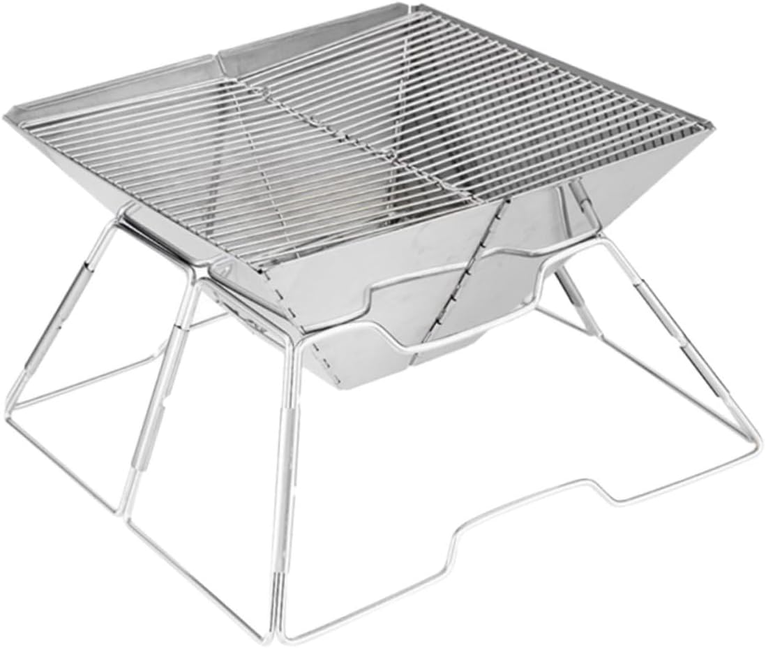 Professional Portable Folding Camping Grill Wear-resistant Barbecue Rack Compact Outdoor Cooking Stove for Hiking and Tailgating