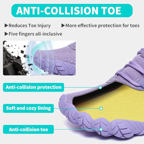 Image of Barefoot Shoes Women Men Minimalist Zero Drop Wide Toe Box Water Shoes Hiking Barefoot Footwear Unisex Sneakers for Workout Cross-Trainer Walking Running Camping Beach Weightlifting Grounding Sport