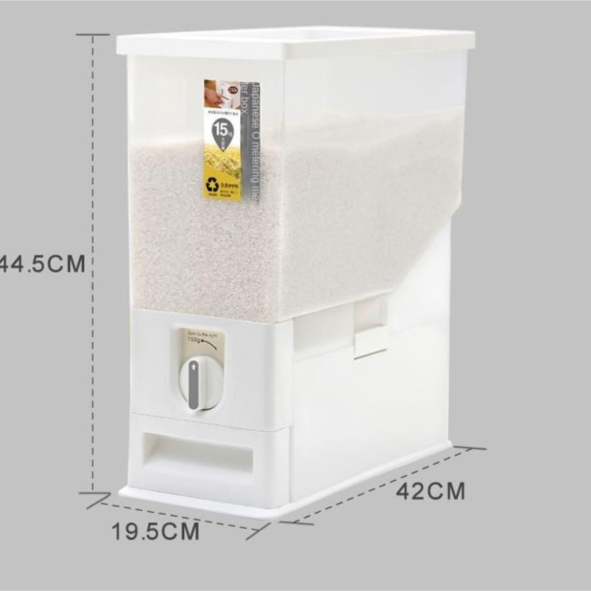 Cereal Dispensers Dispenser Cereal Storage Container Sealed Storage Box with Lid Dry Food Dispenser Cereal Dispenser for Pantry(15kg)