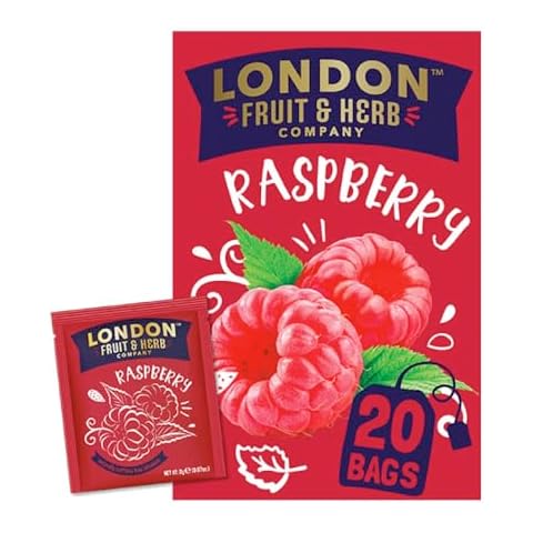 London Fruit & Herb Raspberry Tea, Caffeine-Free Cover