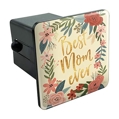 Graphics and More Best Mom Ever Pretty Flowers Mother's Day Tow Trailer Hitch Cover Plug Insert Graphics and More Best Mom Ever Pretty Flowers Mother's Day Tow Trailer Hitch Cover Plug Insert