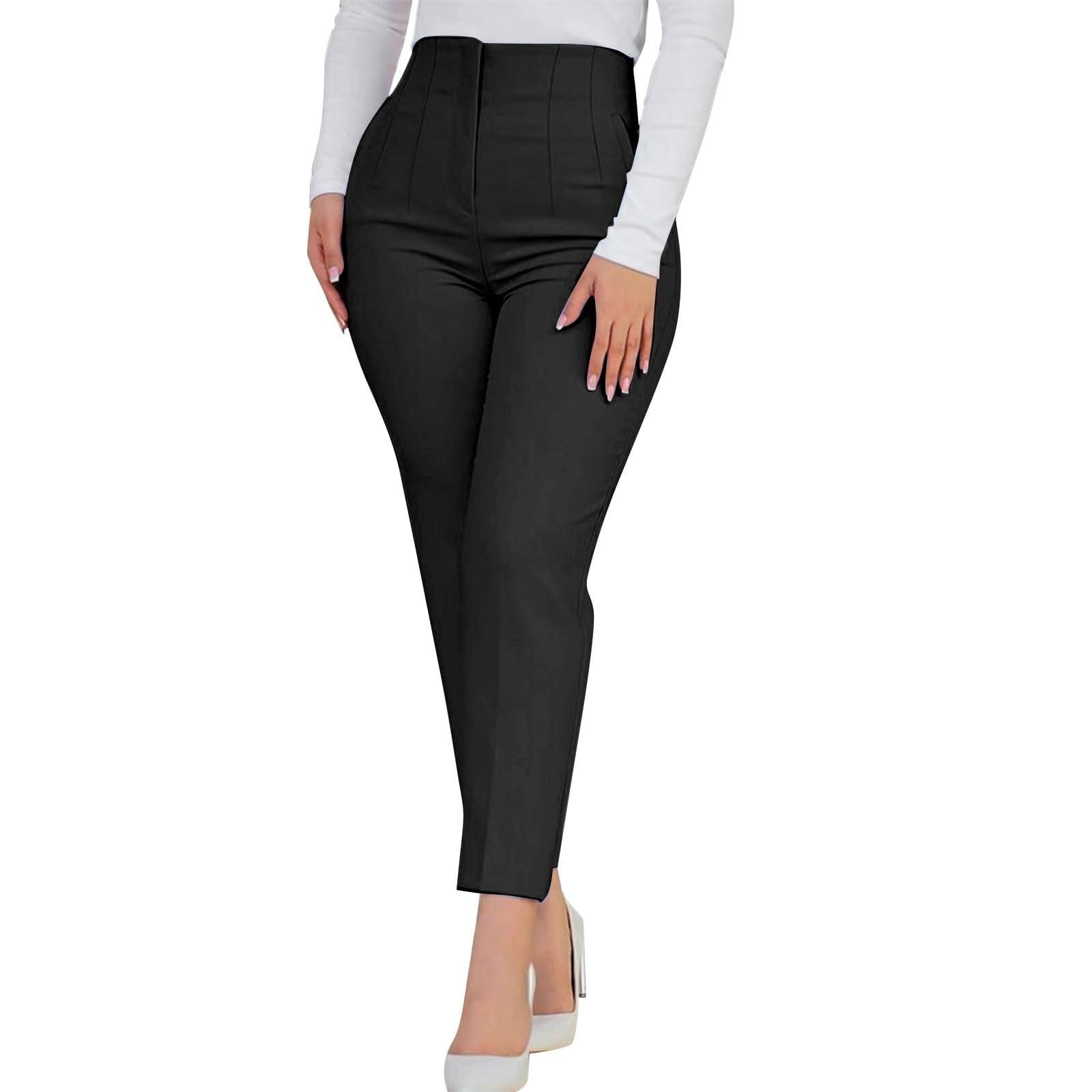 Womens Summer Solid Color Casual Fashion Slim Fit Bag Hip Casual Pants Cute Pants for Women