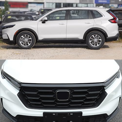 Image of Car Accessories Exterior Front Bumper Engine Lid Grill Grille cover Trim Compatible with Honda CR-V CRV 2023 2024 2025 2026 (Glossy Black) 3PCS ABS
