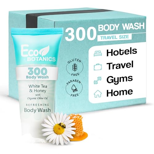 Eco Botanics Travel-Size Hotel Body Wash Soap, 0.85 oz. (Case