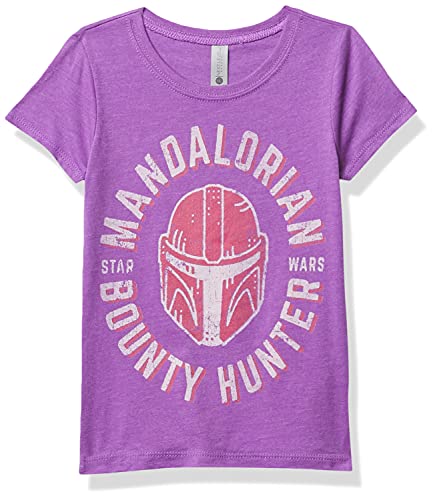 STAR WARS Mandalorian Lone Wolf Girl's Heather Crew Tee