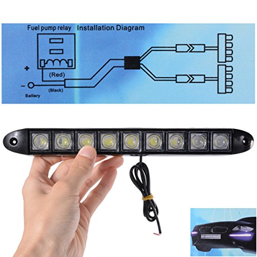 2x 9 Led Impermeabile Luci Diurne Daylight Running...
