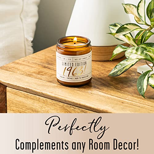 60Th Birthday Gifts For Women - 'Limited Edition 1963' Soy Candle, W/Champagne On Ice I 60 Birthday Gifts For Women I 1963 60Th Birthday Gift Ideas I 9Oz Reusable Jar, 50Hr Burn, Made In Usa #TOP4
