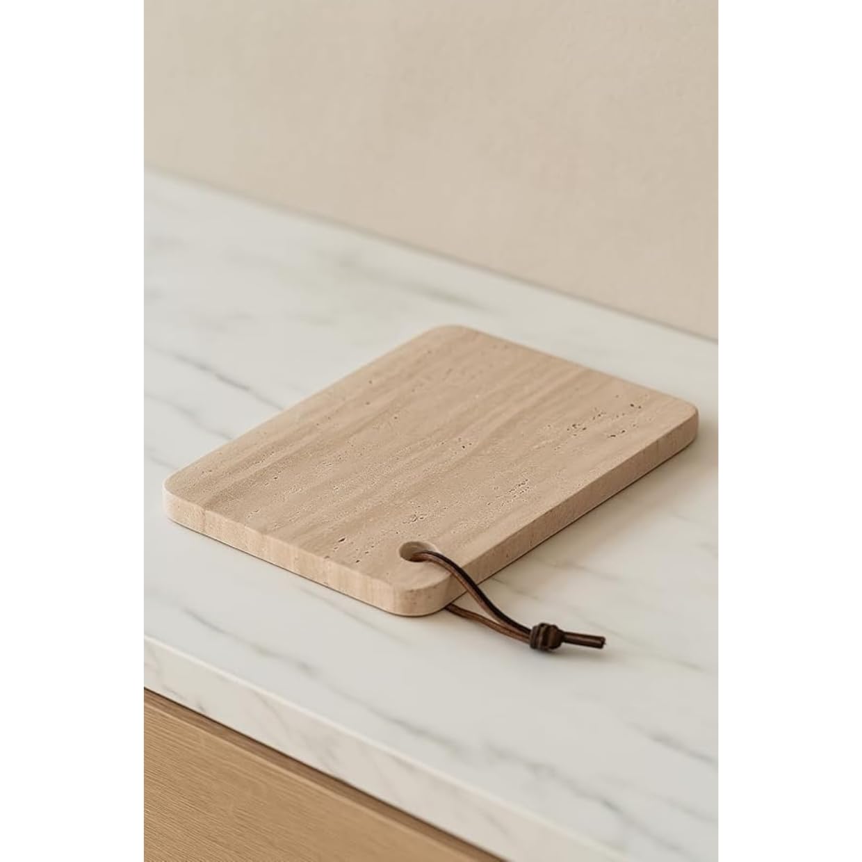 Planche à Découper en Travertin Naturel 30 x 20 cm | Élégante, Artisanale et Solide | Idéale pour Fromages, Charcuterie, Sushi, Antipasti | Made in Italy - Kalu Creations – FILO