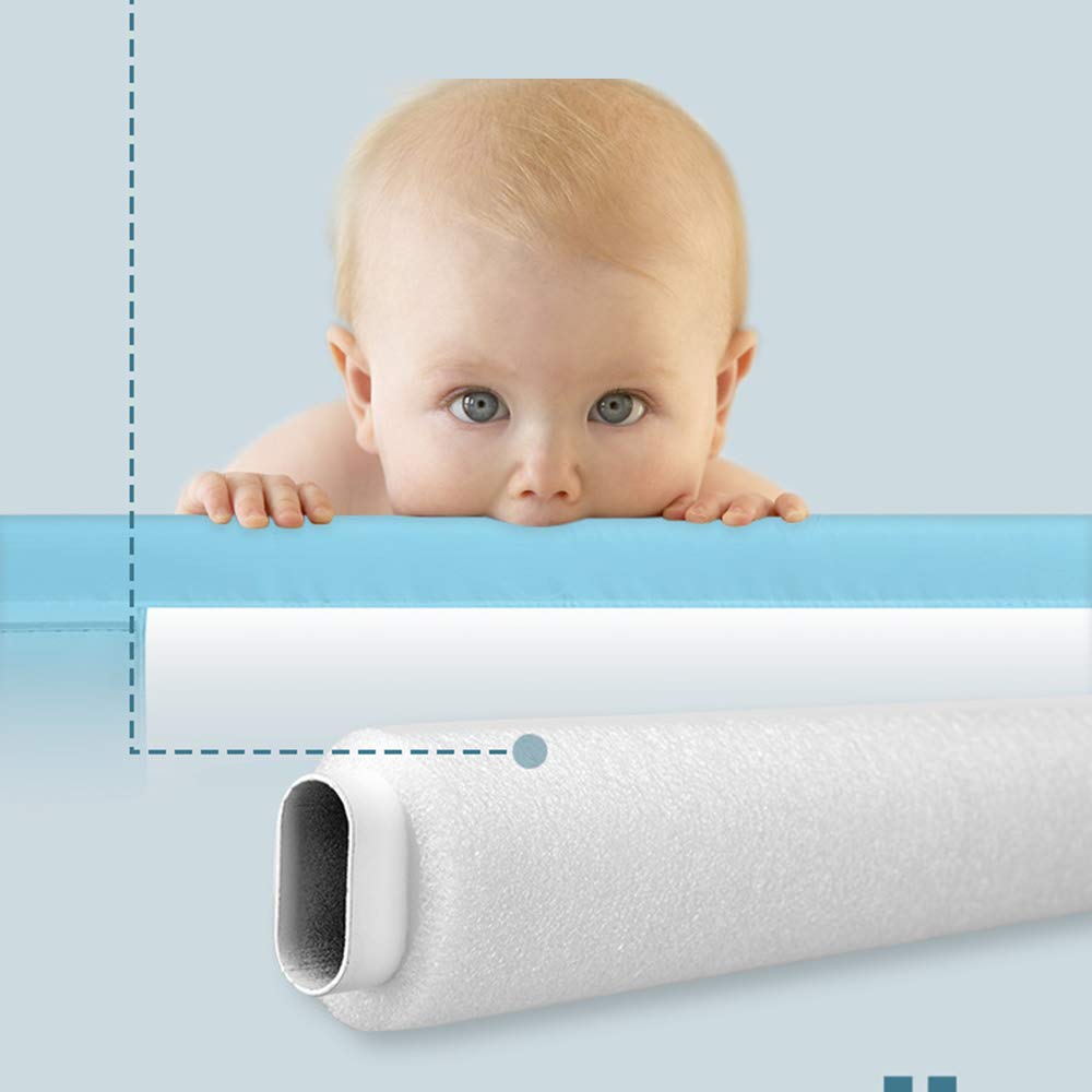 Barandilla de Seguridad para Cuna, Protector de Cama, barandilla anticaídas para Cama Infantil, barandilla de Cuna Vertical elevable, para Cama Individual o matrimonial, Gris, 200