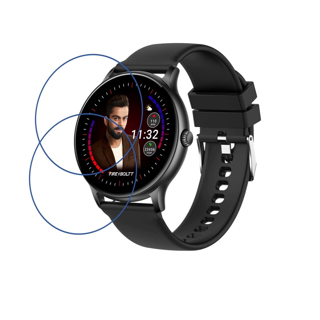 DVTECH (Pack of 02 Clear View Best Fit Smartwatch Screen protector for