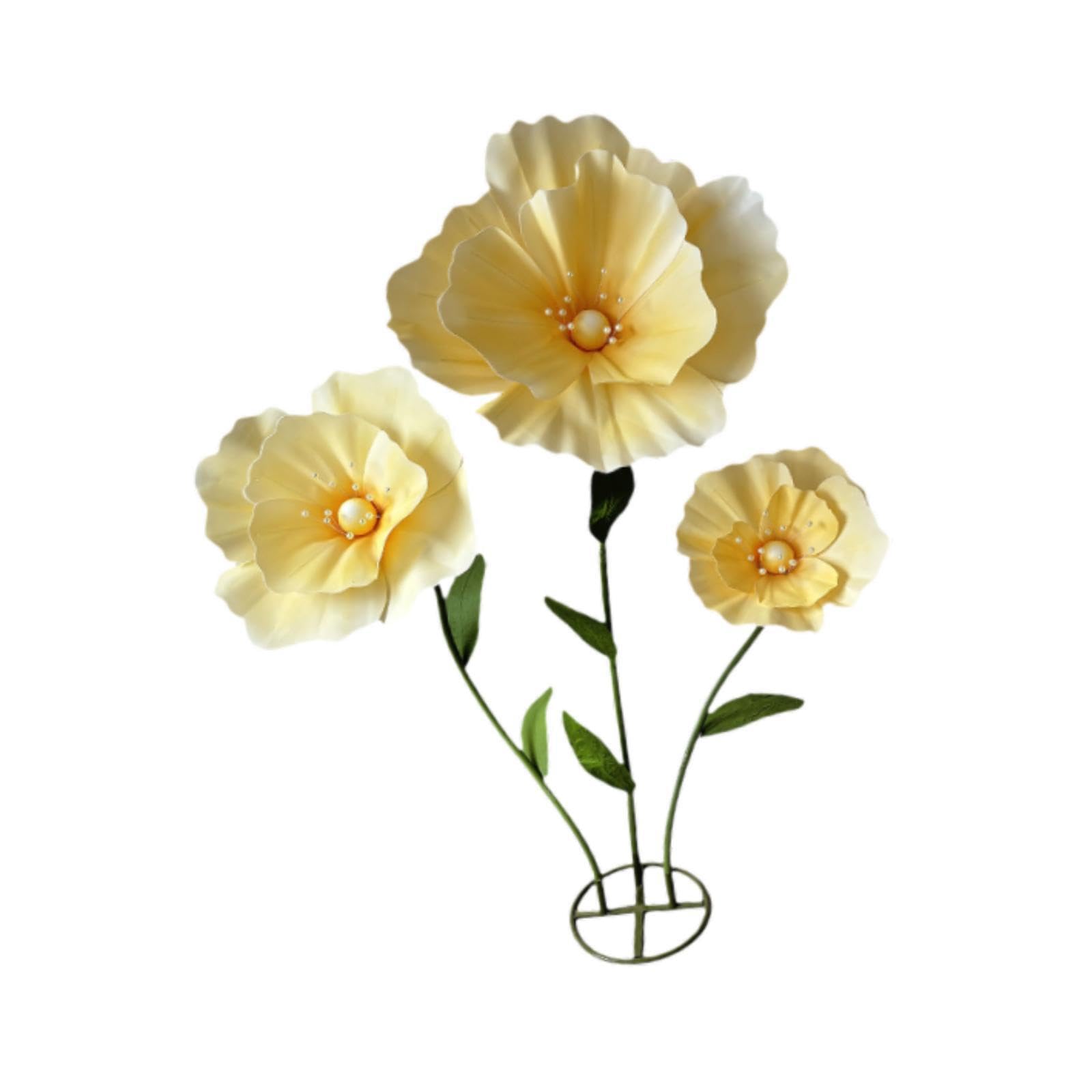 LIXSAZSE Large Artificial Flower Wedding Decor Stunning Floral Arrangements Enhancing Event Spaces Providing Sophistication And Glamour Huge Shop Window, Light Yellow, Total Height 160cm