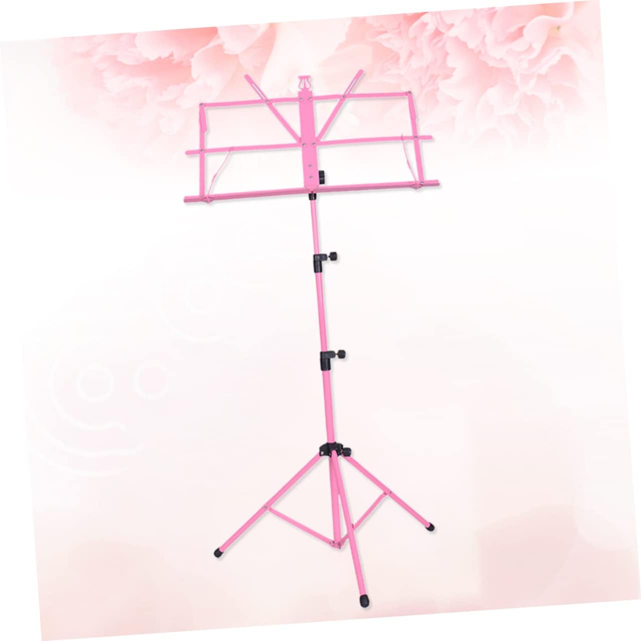 GALPADA Colorful Adjustable Folding Music Stand Portable Tripod Holder Carrying Bag for Sheet Music and Instruments Height Adjustable Lightweight Metal Design Suitable for Travel