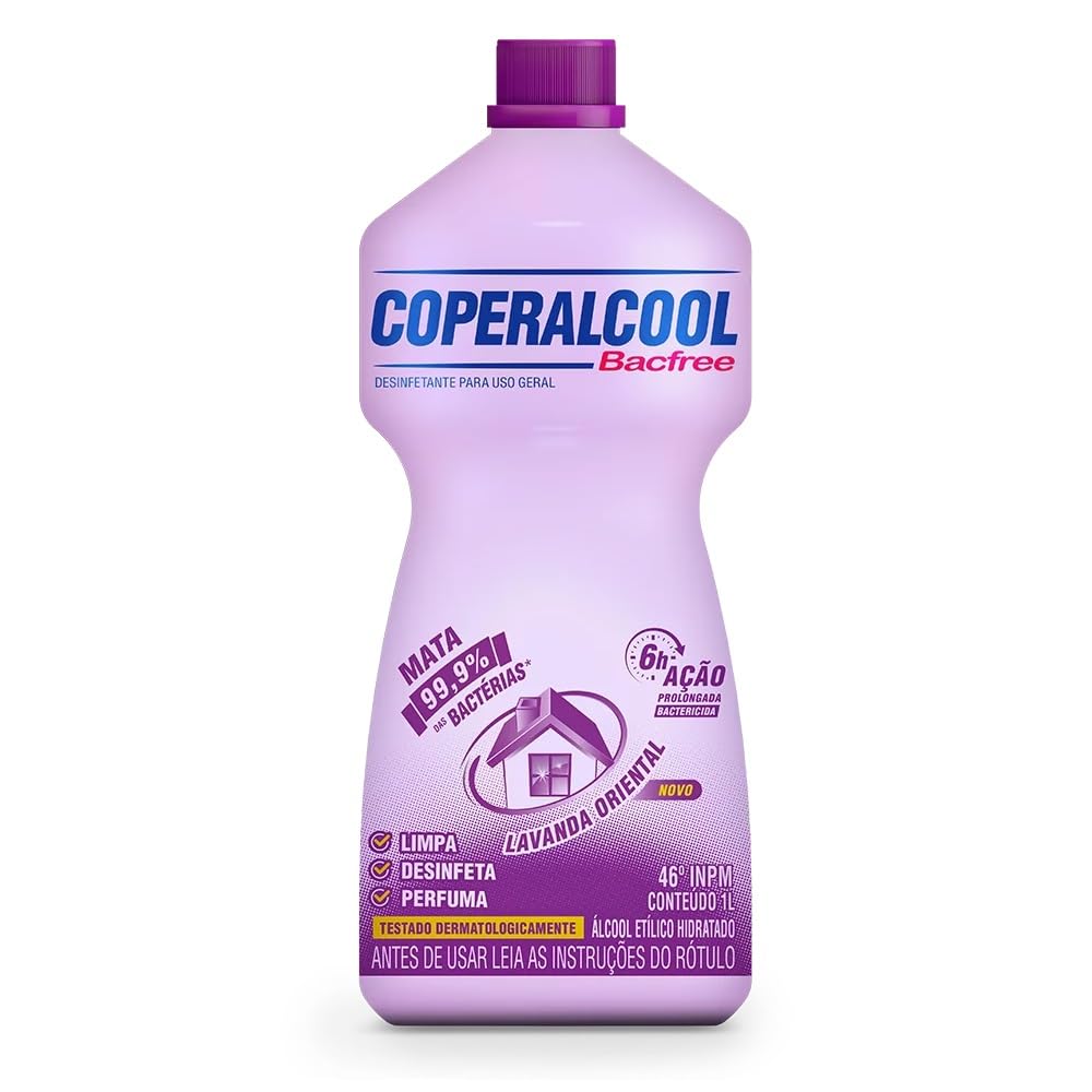 Álcool 46°Inpm Coperalcool Bacfree Lavanda Oriental 1L : Amazon