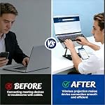 Ergonomique 2-in-1 Support de refroidissement pour ordinateur portable avec support de téléphone, Riser d'ordinateur portable, Support pour ordinateur portatif pour bureau pliable, Porte-notes pour ordinateur, convient à tous les ordinateurs portables jusqu'à 10-16'''