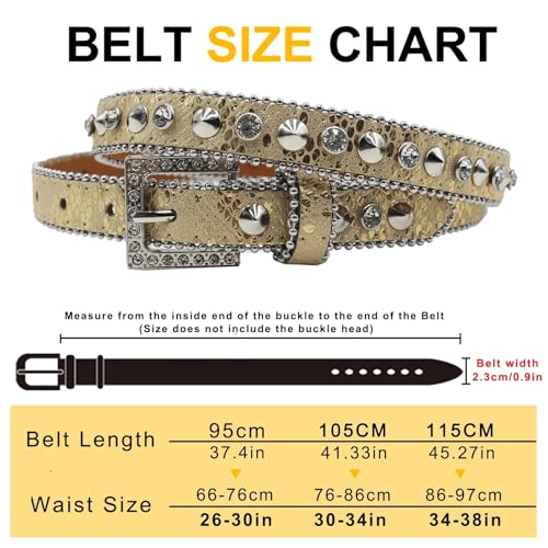 waist belt Nice 2.3cm Wide Women Belt Punk Square Buckle Vintage Rhinestone Geometry Luxury Ladies Original Leather belts For Women Strap(115cm,SW-Blue)2