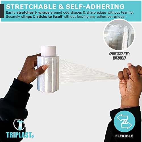 Image of Triplast 100 mm x 150 m Mini Pallet Stretch Shrink Wrap - Clear (Pack of 10)