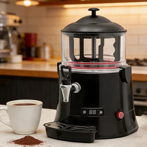 WDDEYYDS Máquina Comercial para Calentar y Mezclar Chocolate con Grifo, con Grifo de Dispensación, Control de Temperatura Ajustable (30-90°C), para Cafeterías, Tiendas de Bubble Tea, Restaurantes 5L