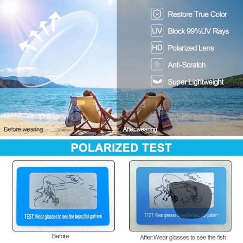 Image of OCCI CHIARI Polarized Flip-up Clip-on Sunglasses for Eyeglasses for Men and Women Outdoor /Driving UV400