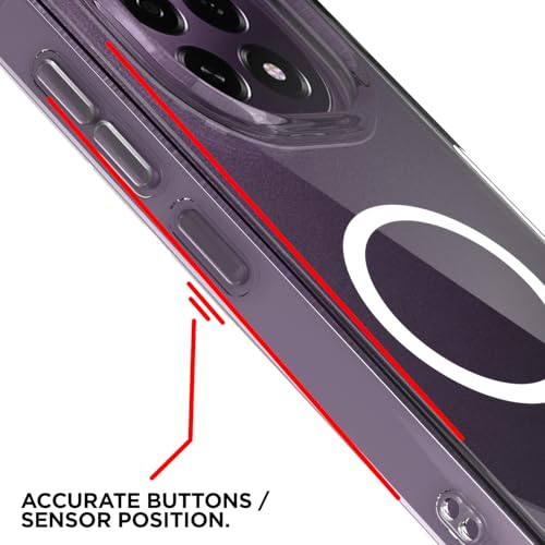 Image of Amazon Basics Back Cover for Oppo F29 5G Mag-Safe Shockproof PC + TPU Protective Case Magnetic Support Bumper Case (Transparent Mag-Safe)