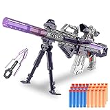 Toy Gun for Nerf Guns Automatic Sniper Rifle, Adjustable Multi Style DIY Guns, Foam Bullet Gun with 50 Darts, Soft Blaster Toys for 6+ Old Boys, Birthday Xmas Toy Gifts for Kids