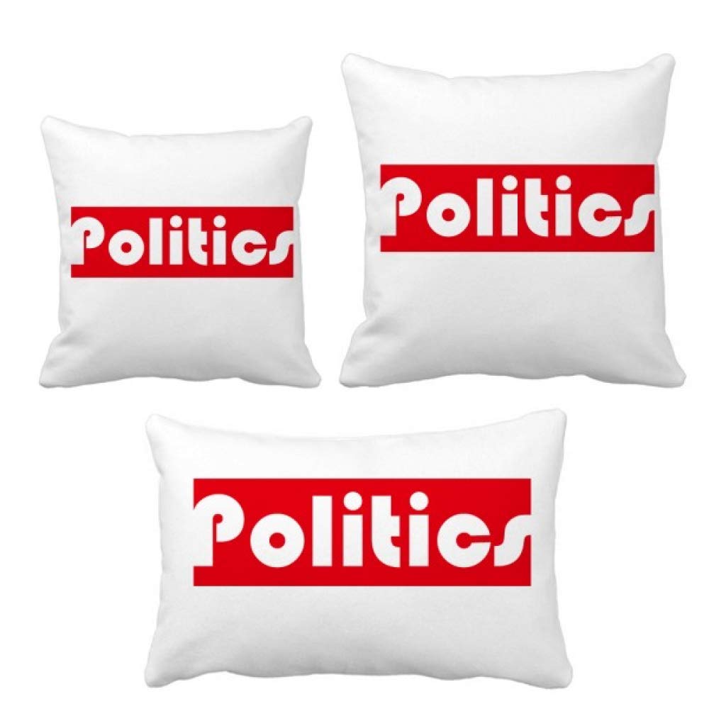 Coussins de canapé rouges à motifs politiques Diythinker pour salon