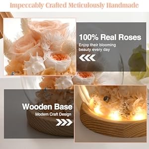 Valentines Gifts for Her, Preserved Real Rose in Glass Dome with LED Light, Gifts Idea for Women Wife Mom Grandma on Anniversary Birthday Mothers Day Thanksgiving Christmas, Sweet Gifts Valentines Gifts for Her Preserved Real Rose in Glass Dome with LED Light Gifts Idea for Women Wife Mom Grandma on Anniversary Birthday Mothers Day Thanksgiving Christmas Sweet Gifts