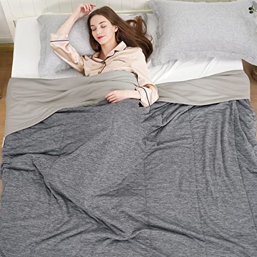 Phf Clever Cooling Blanket King Size, Summer Blankets Absorbs Heat To Keep Adults Children Hot Sleeper Cool On Warm Nights,Lightweight Breathable Blanket For Bed Sofa Couch, 108 X 90 Inches, Charcoal #TOP5