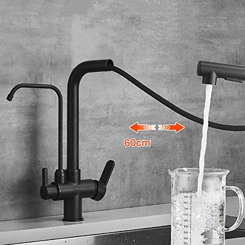 Grifo de cocina de 3 vías lifta con rotación 360 grados y 2 modos de flujo 4