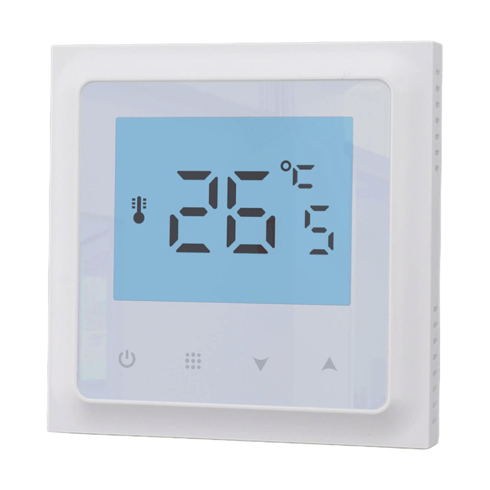 Termostato per Riscaldamento a Pavimento, Termostato Digitale per App con Caldaia a Parete Controller da Pavimento Telefono Digitale Bianco, Ventilatori per