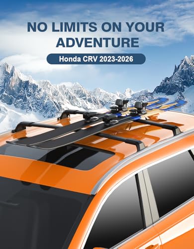 Image of 300lbs Roof Rack Cross Bars Compatible with 2023-2026 Honda CRV CR-V & CRV Sport Hybrid, All-Metal Heavy Duty Aluminum Crossbar Luggage Racks Roof Rails Rooftop Carrier Cargo Black