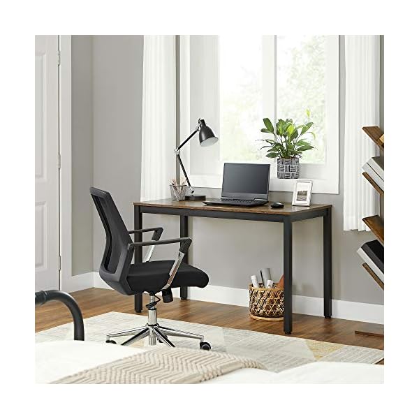 VASAGLE Large Computer Desk Sturdy Metal Frame Multifunctional Home Office Living Room Study Sturdy Modern - Image 7