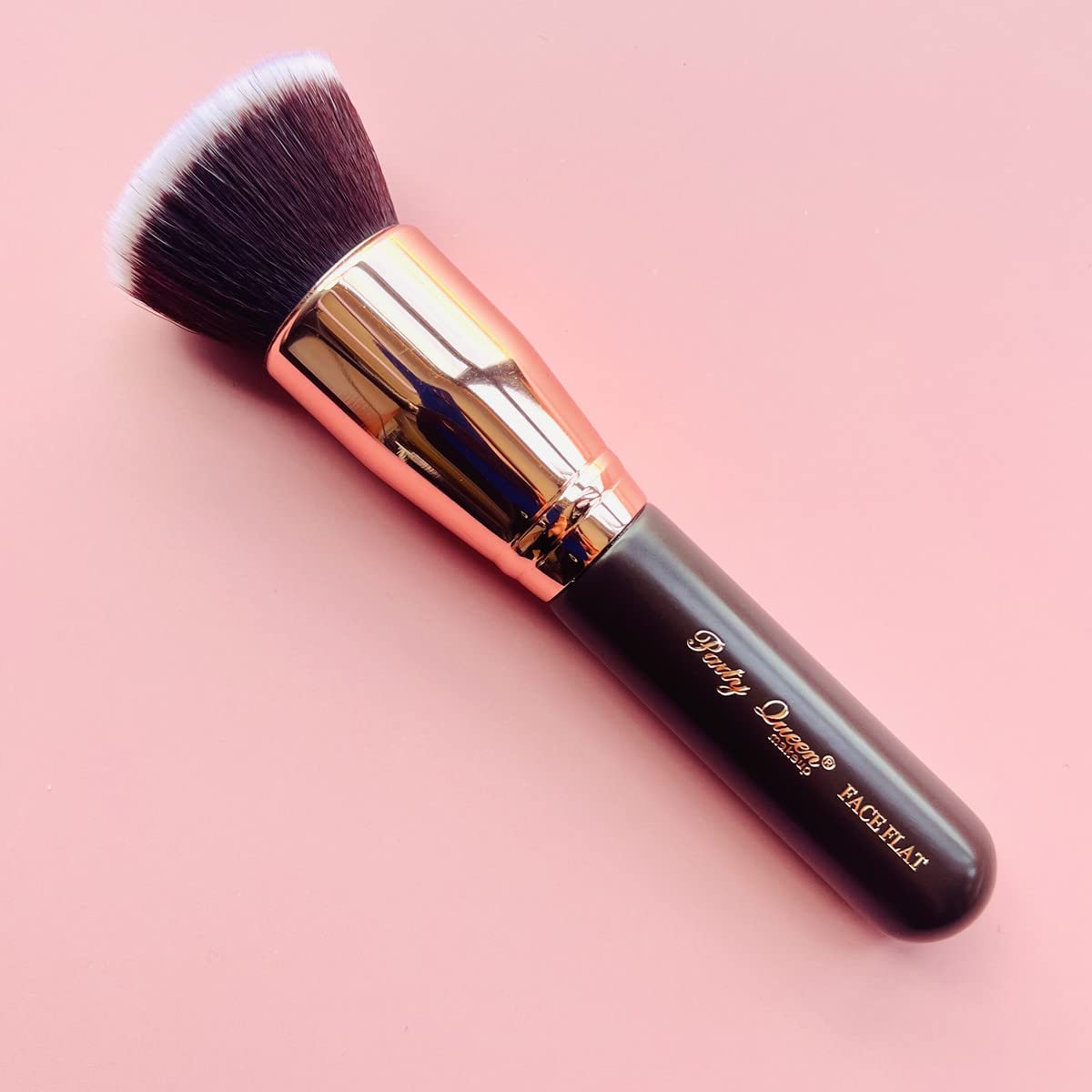 Party Queen Flat Top Kabuki Foundation Brush, Premium Synthetic Makeup Brushes for Liquid, Cream,Blending Mineral ,Powder ,Buffing Stippling ,Easy to Clean, Soft Makeup Tools,RoseGold : Beauty & Personal Care
