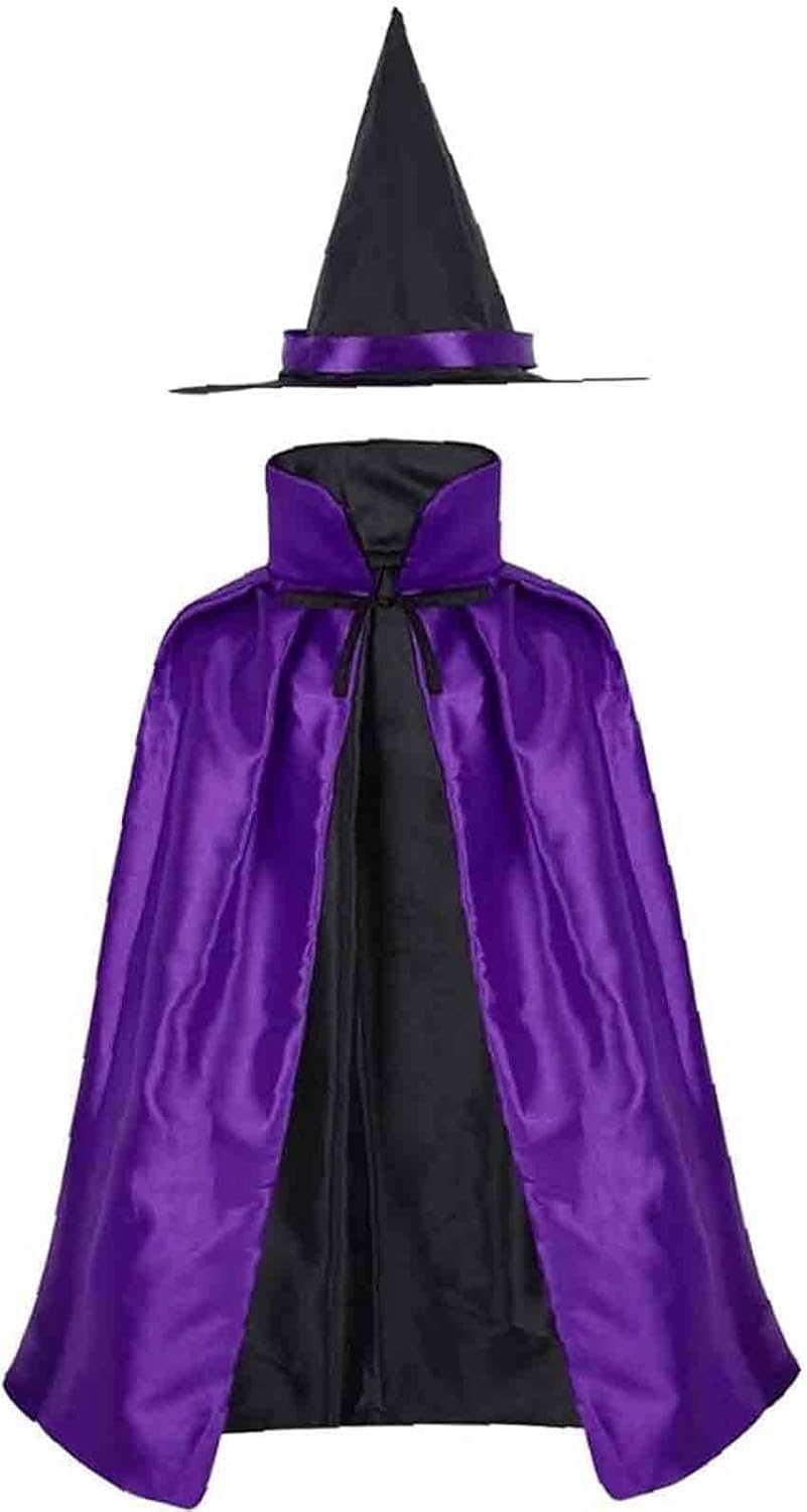 ヴァンパイアケープ サービス 海賊衣装 ハロウィーン衣装 魔法使いの衣装 男の子の女の子のコスプレ2パック ロールプレイ 90cm Color ステージ 衣装に適しています サイズ Purple