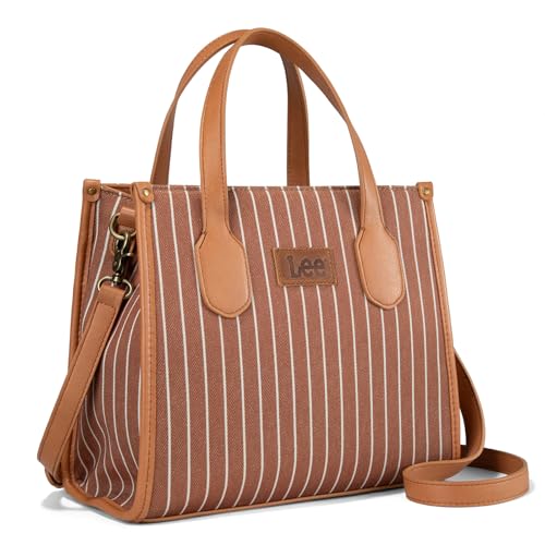 Opiniones y reviews de Bolsas Lee los 5 más buscados. 41 Montana West x Lee - Bolso de mano para mujer, con asa superior a rayas y correa ajustable, Lee-Brown, L