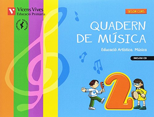 Portada de Quadern de Música 2 + Cd. Comunitat Valenciana 2º Primaria