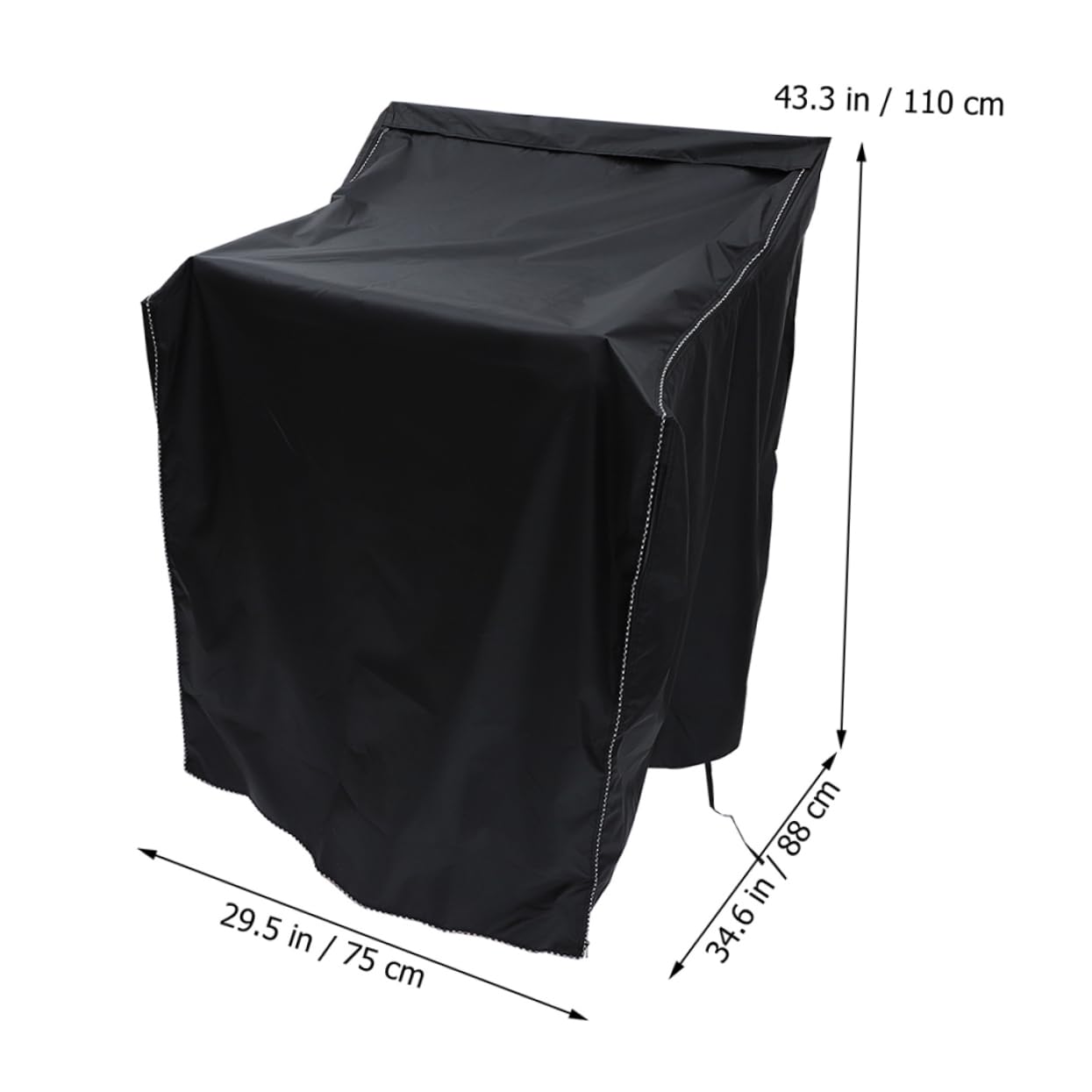 Housse de Protection pour Lave-linge 2 Pièces Noir