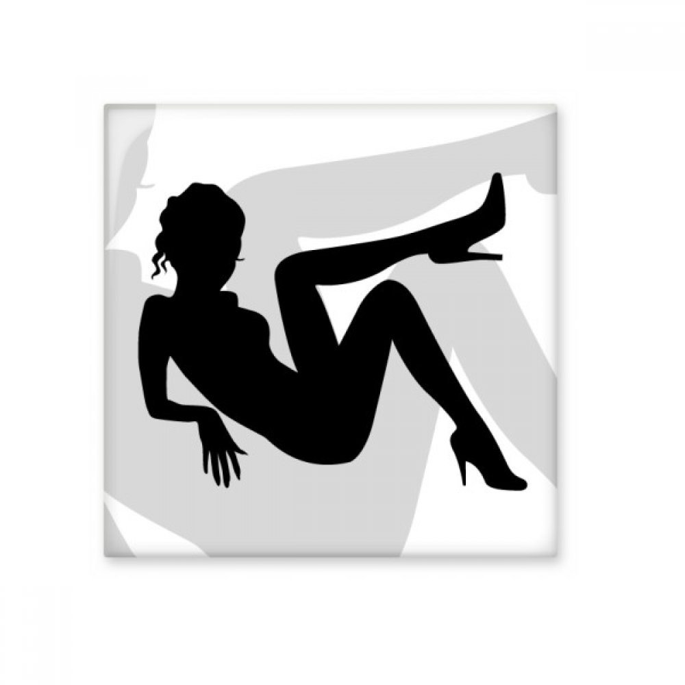Carreau de céramique cadeau original avec motif de silhouette pour passionnés