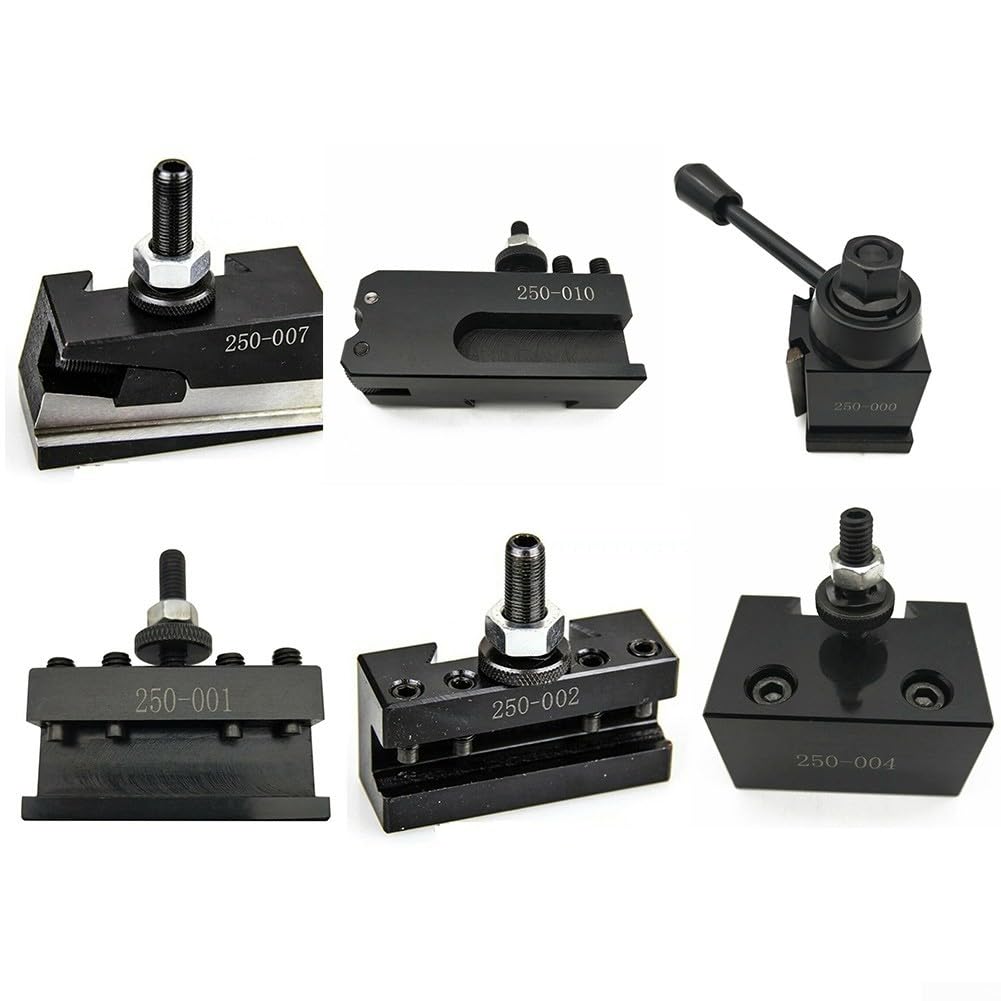 Kit de soporte de herramientas de cambio rápido para torno de metal, equipado con varios soportes de herramientas 250-000 250-001 250-002 250-004 250-007 250-010 (250-000)