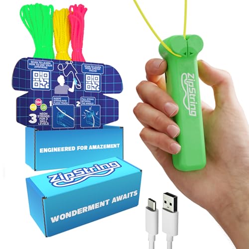 ZipString Original - As Seen on Shark Tank - Classic Rope Launcher Toy, Perfect for Kids & Adults - Fly a String Loop in The Air for Endless Tricks & Fun, Wonderment Awaits,Luscious Lime