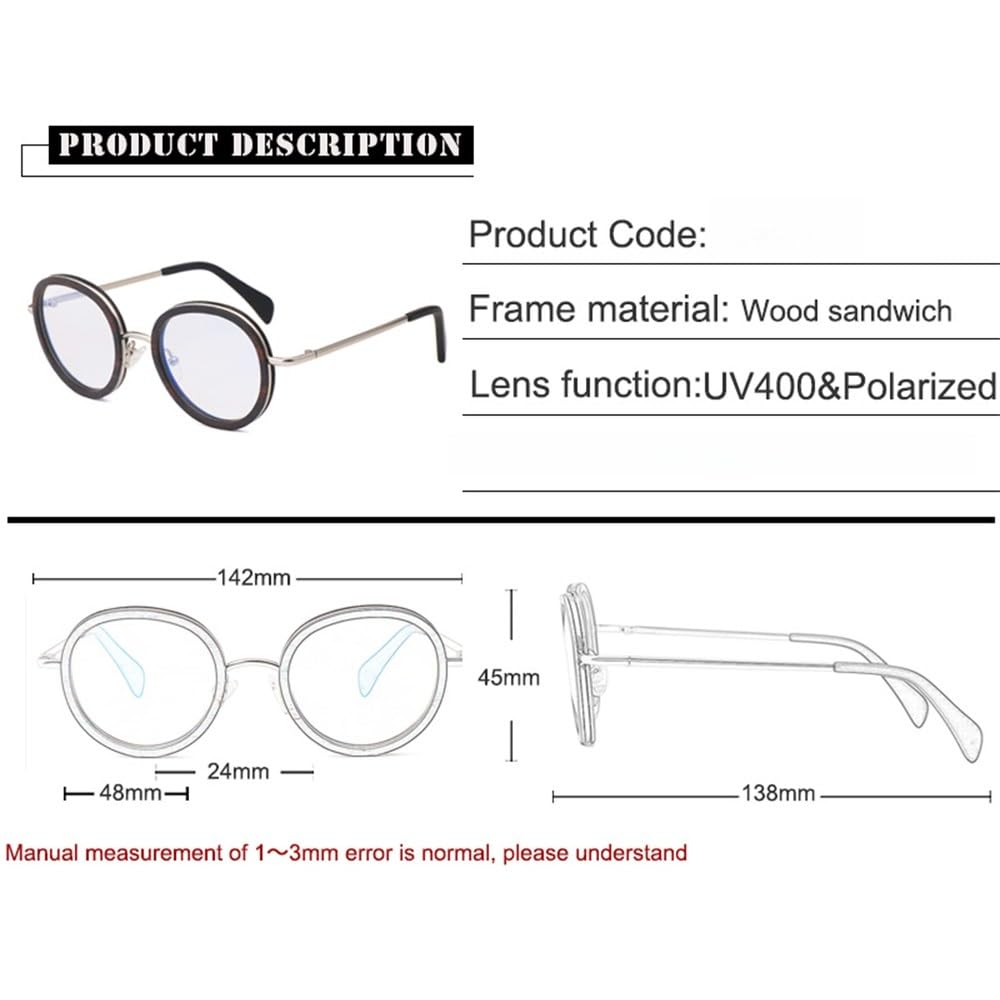 Holz Sonnenbrille Damen Polarisierte Computerbrille Herrenbrille Sonnenbrille Damen
